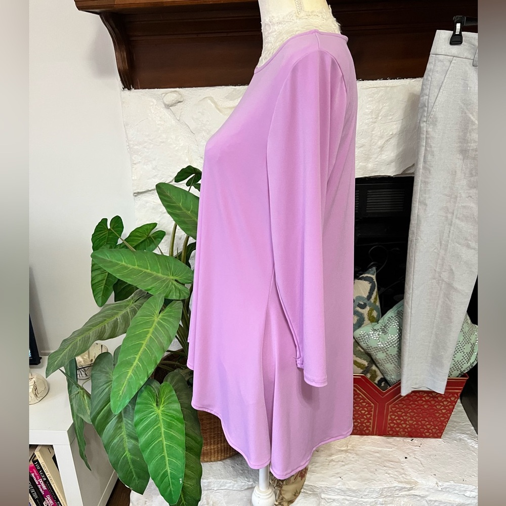 Alfani Women's 3/4 Sleeves Lilac Tunic Top Size Small - Picture 2 of 7